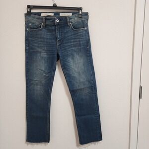 Pilcro Anthropologie Slim Straight Jeans‎ Women's Size 27 Distressed Hem